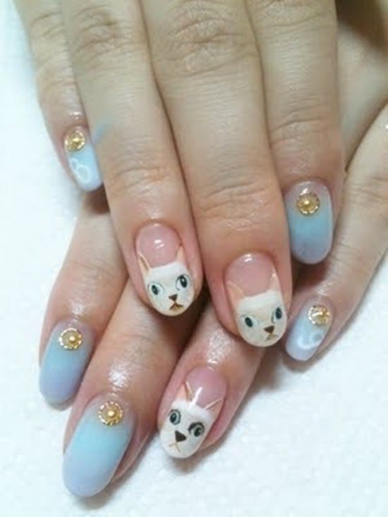 hello kitty & Claw nail designs 16