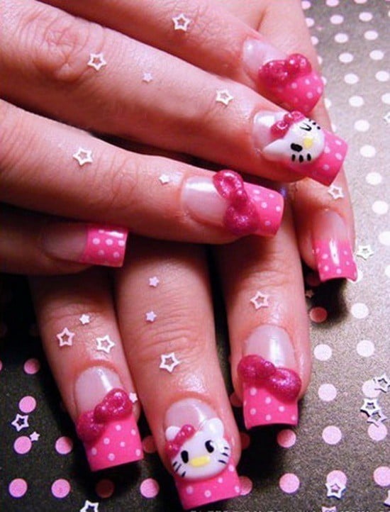 hello kitty & Claw nail designs 20