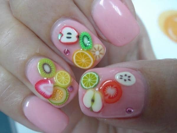 hot pink nail designs 12