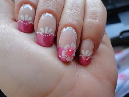 hot pink nail designs 16