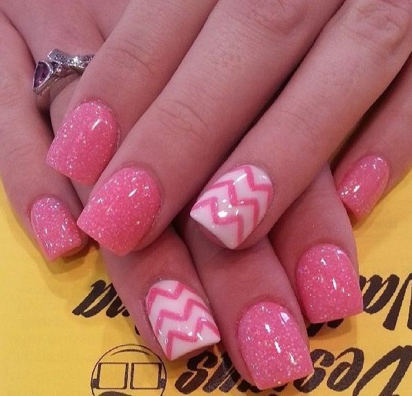 hot pink nail designs 2