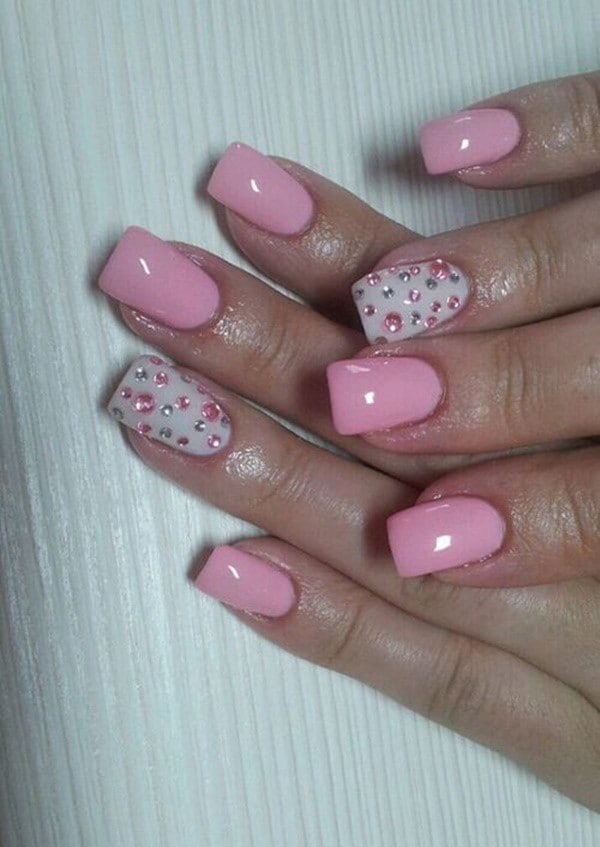 Pink Gel Nail Art Designs Papillon Day Spa