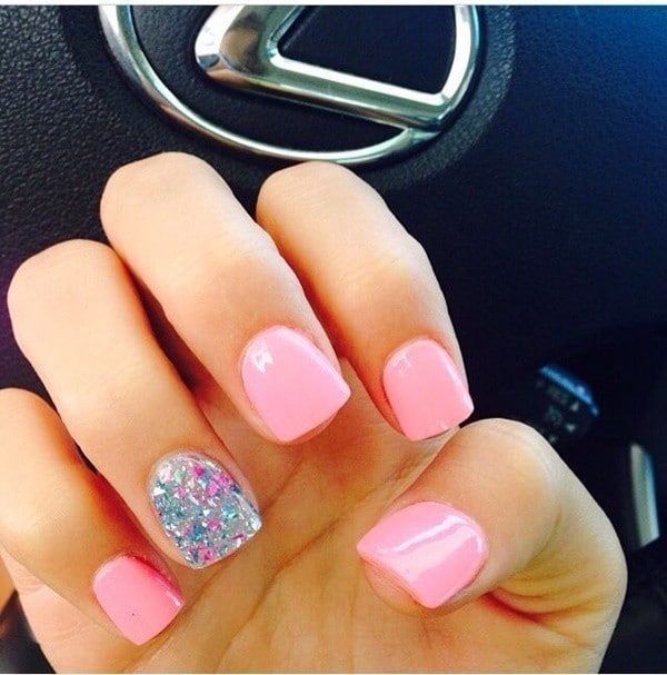 hot pink nail designs 24