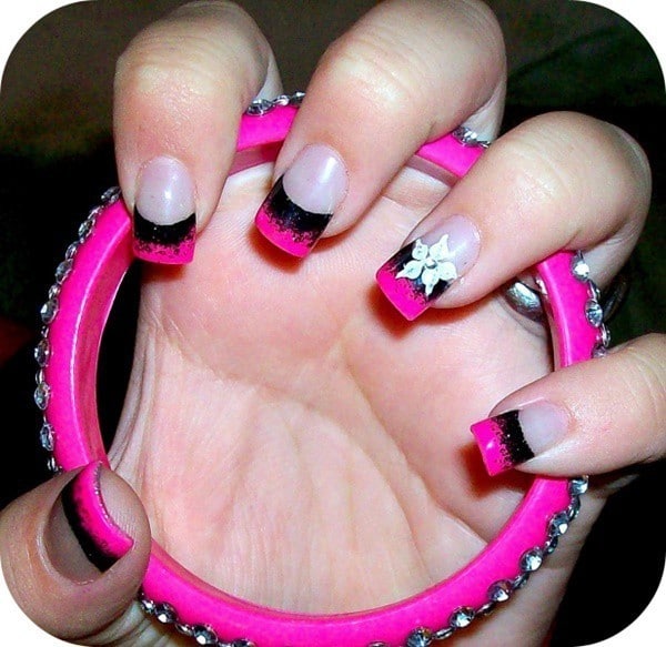 Neon Pink nail