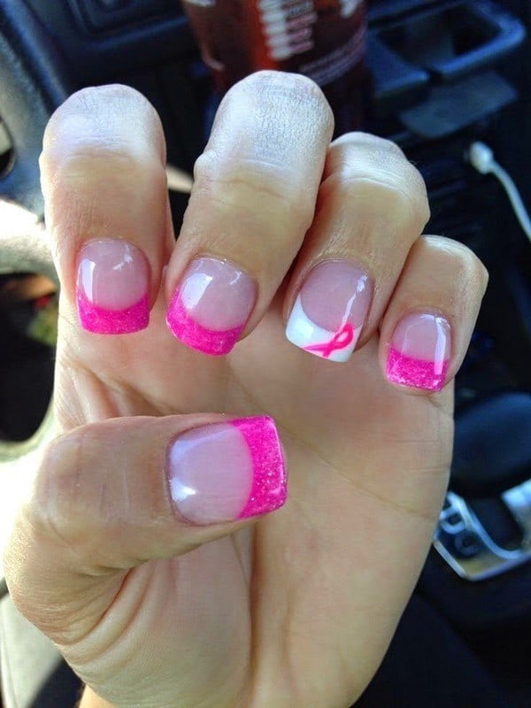 hot pink nail designs 6