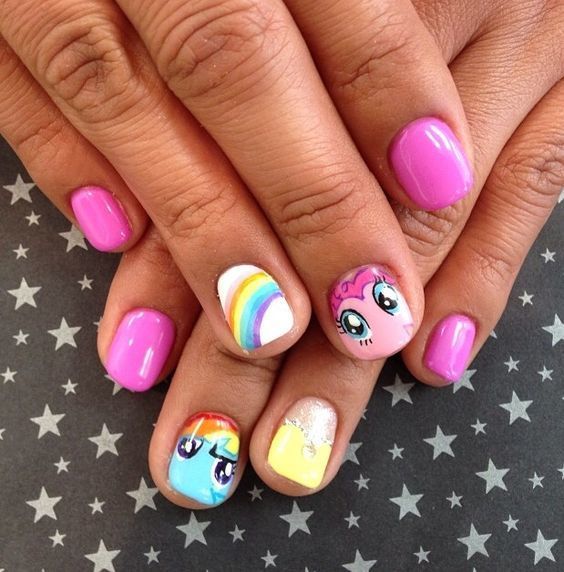 28 Cute & Easy Nail Designs for Little Girls NailDesignCode