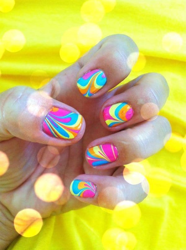 Dancing Lights nail art