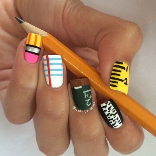 nice nail designs for school kids 