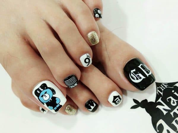 cool Play Boy nail designs for kids