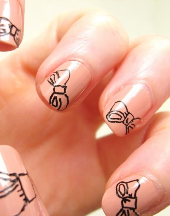 nail designs with bows 7