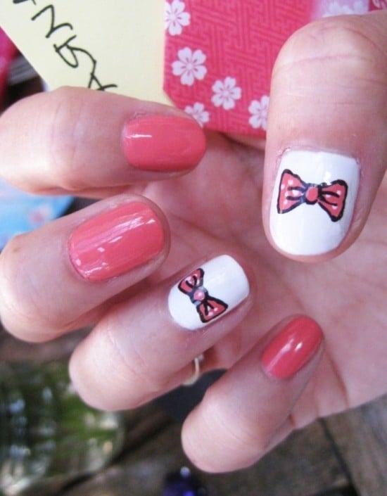 nail designs with bows 9