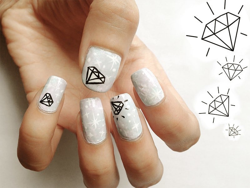 nail designs with diamonds 8