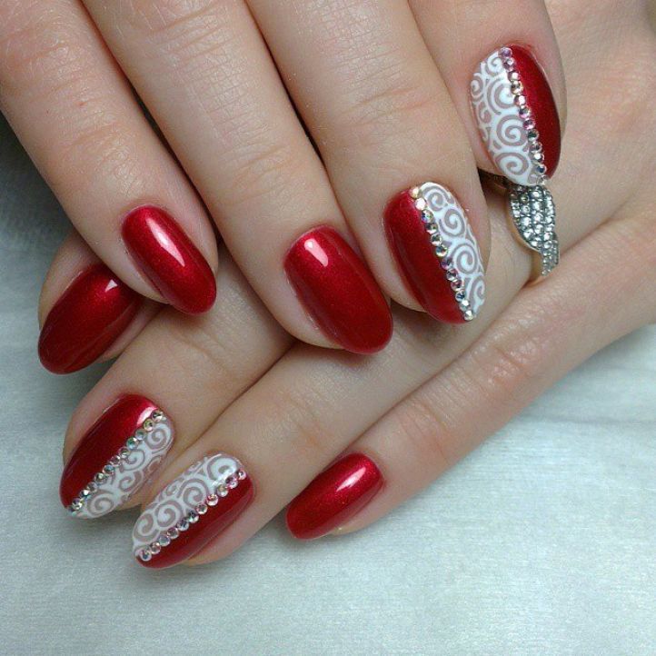 nail designs with rhinestones 16