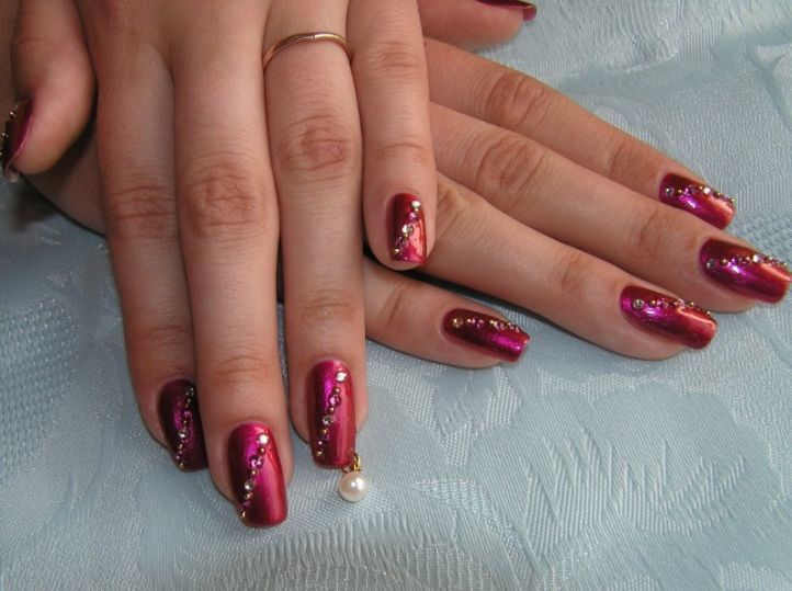 nail designs with rhinestones 6