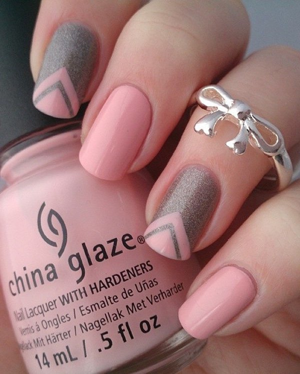 ombre & grey nail designs 14