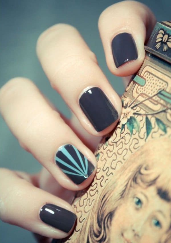 ombre & grey nail designs 23