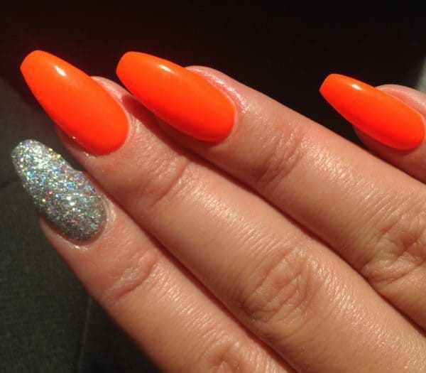 orange nail designs idea