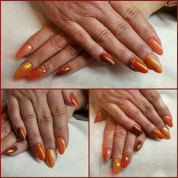 orange nail designs 16