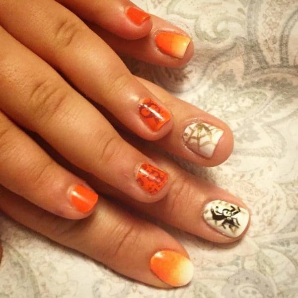 orange nail designs 20