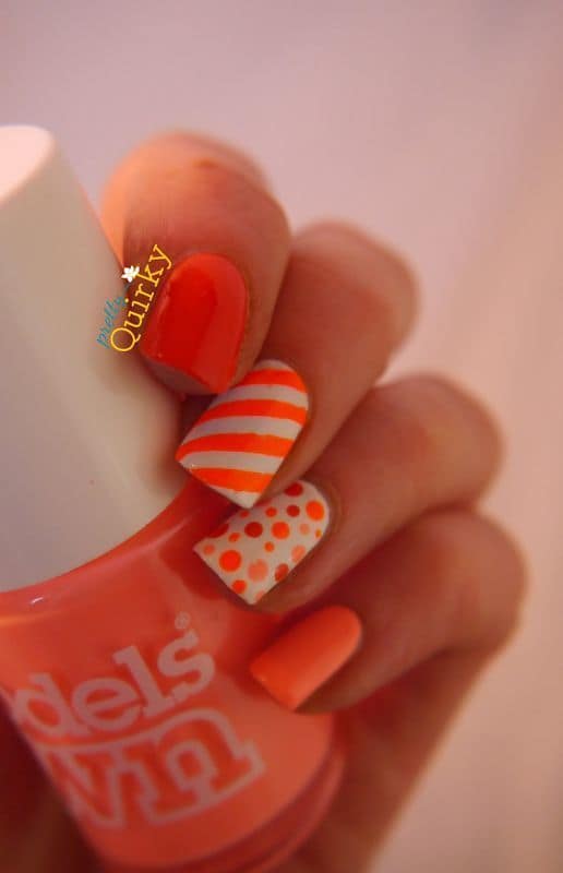 orange nail designs