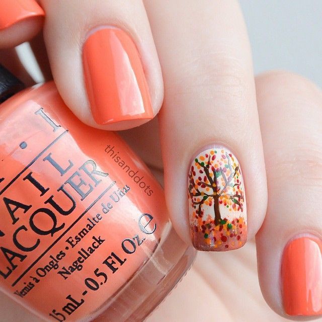 orange nail designs 9