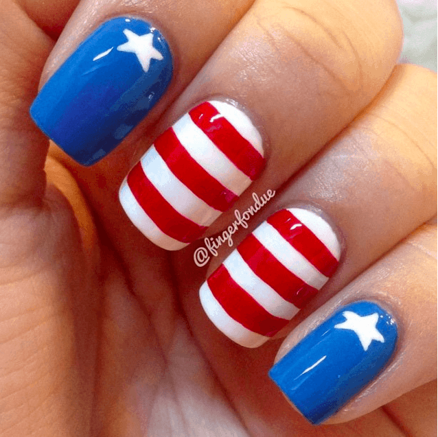  American patriotic nail designs for girl