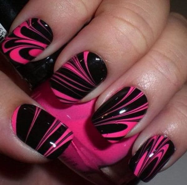 31 Hot Pink And Black Nail Designs for A Unique Look in 2021