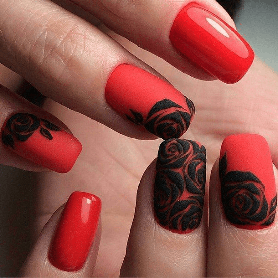 60 Stunning Red & Black Nail Designs You'll Love to Try