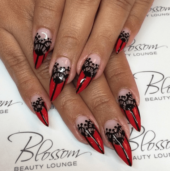 60 Stunning Red & Black Nail Designs You'll Love to Try