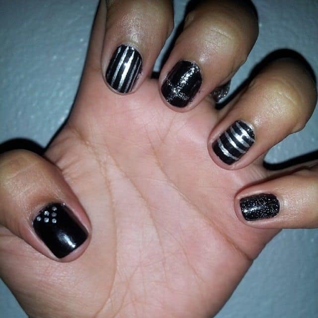 silver nail designs 11