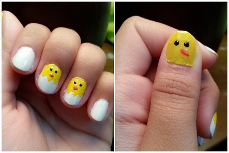 simple & easy Easter Nail art