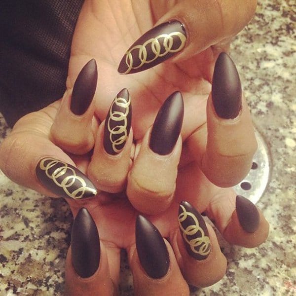 110 Top Stiletto Nail Designs To Turn Heads Quickly 