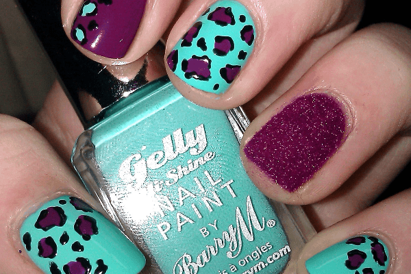 teal nail designs 2