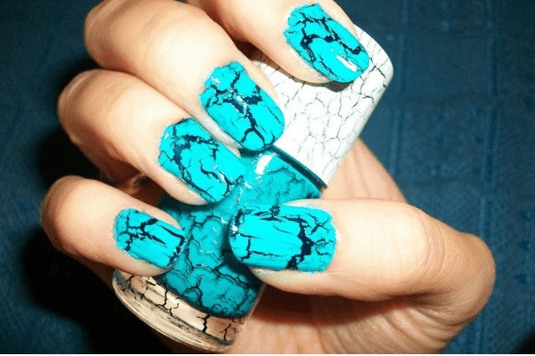  blue Cracked Theme for nail