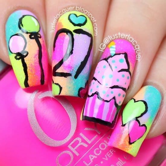 35 Festive Birthday Nail Designs We Love – NailDesignCode