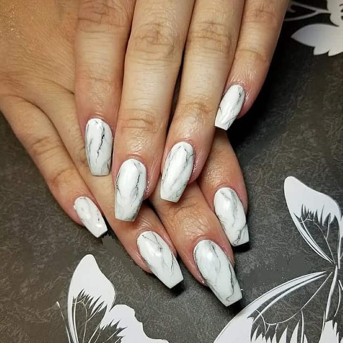 coffin shaped marble nails
