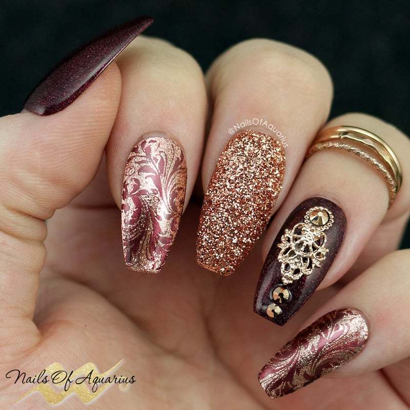 10 Pink And Gold Nails To Make You Feel Like Royalty - Zohna