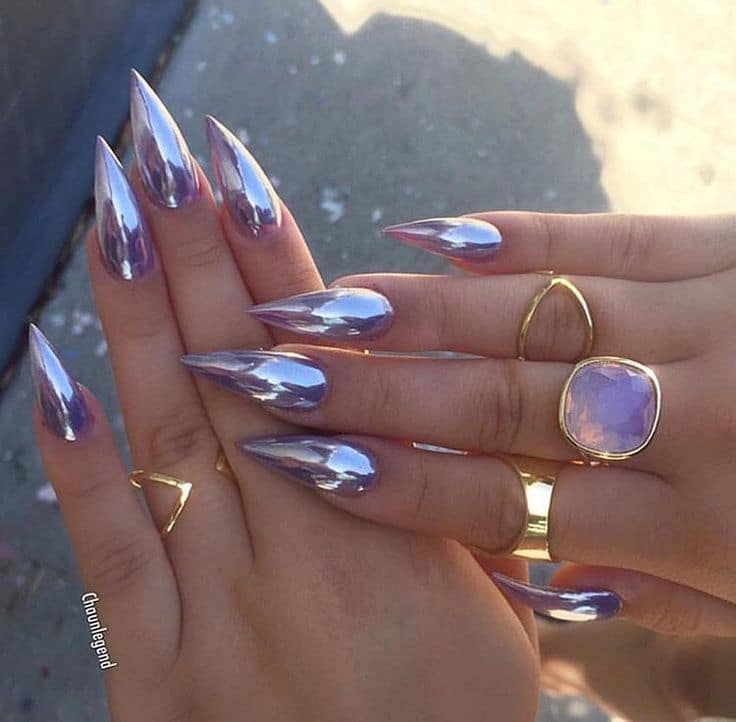 Metal pointy Nail idea for girl