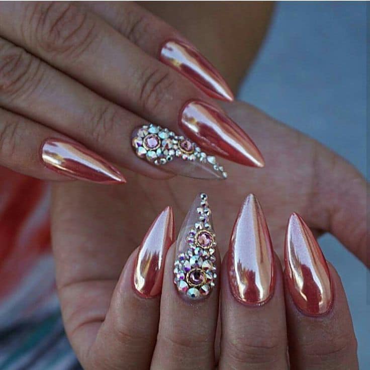 20 Majestic Pointed Nail Designs for 2020 NailDesignCode