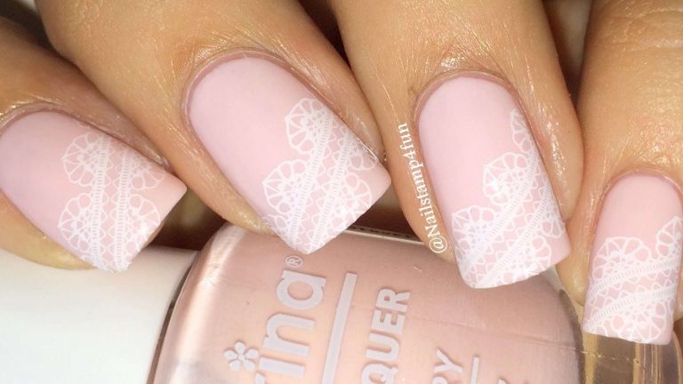 10. Delicate Lace Nail Design for Medium Nails - wide 8