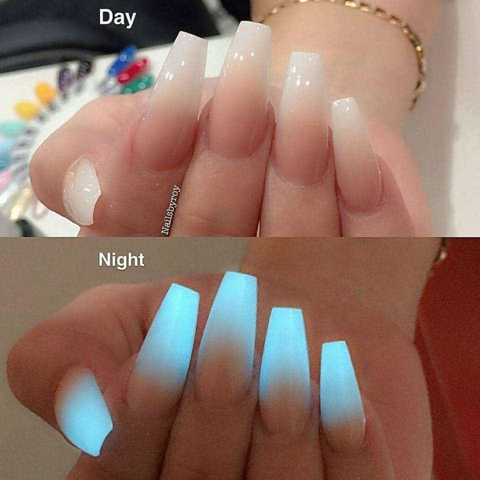 glow nail design for women 