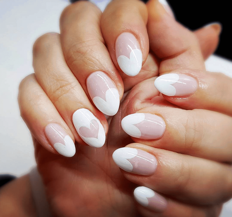 Heart Shape Nail Idea 