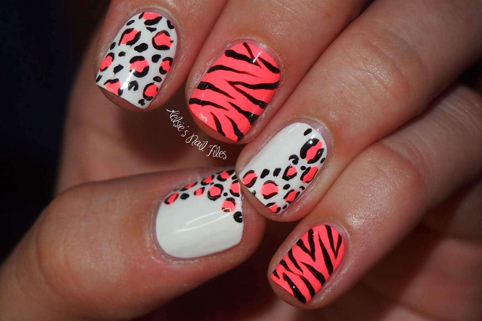 5. Cheetah Print Gel Nails - wide 6