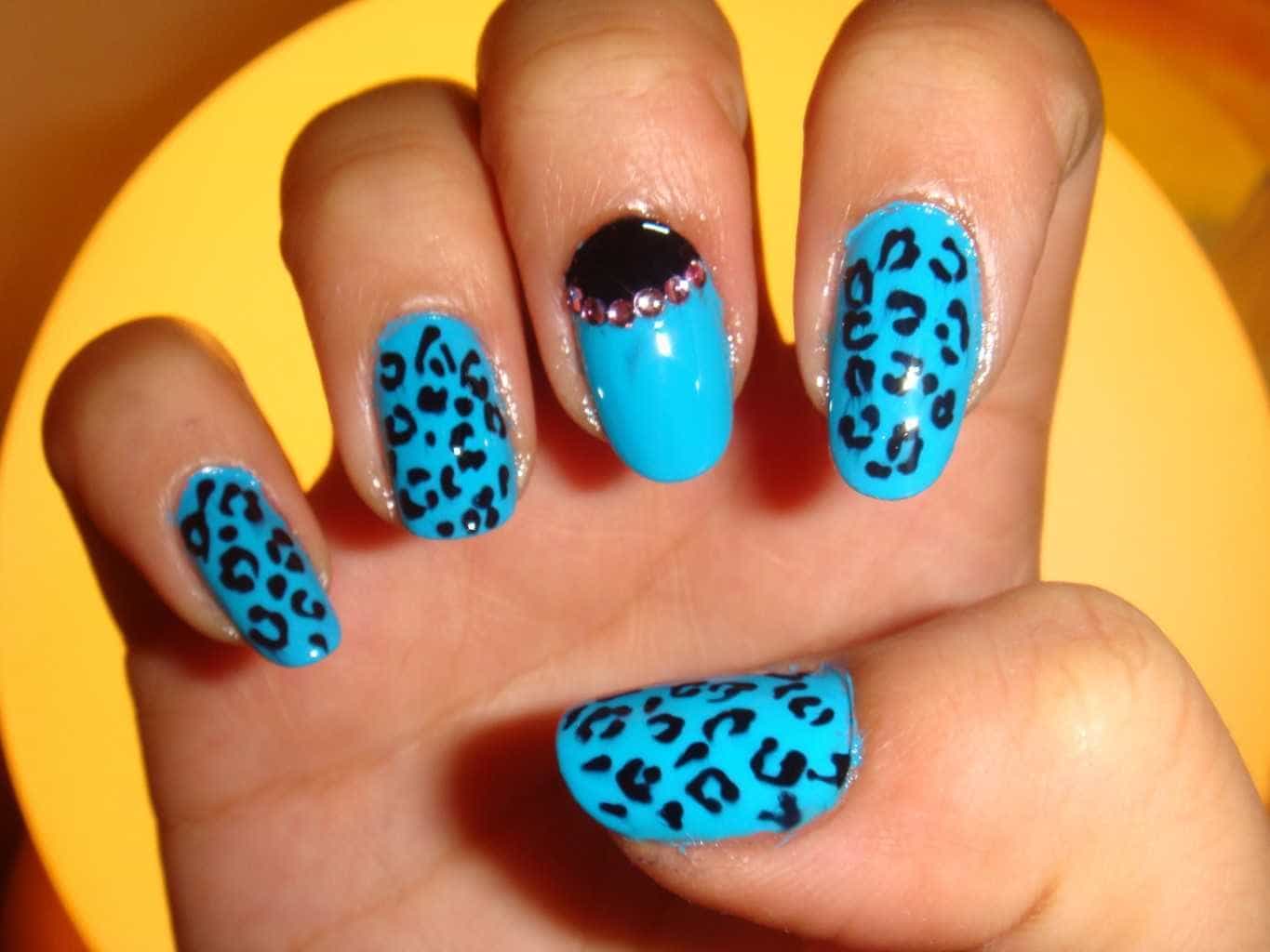 blueLeopard Nail Design for women 