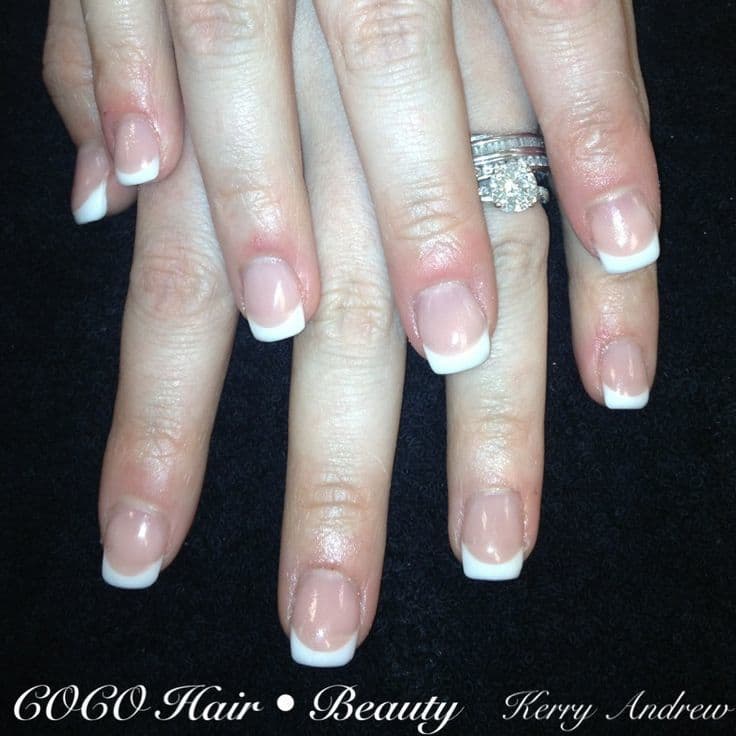 French manicured squoval nails