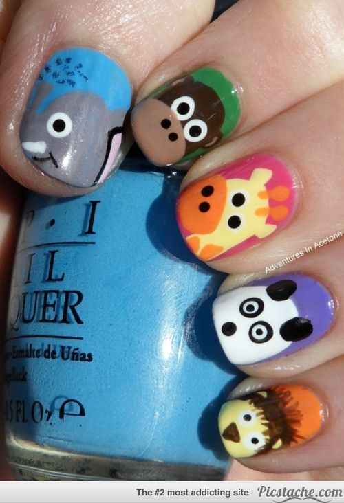 simple animal nail designs