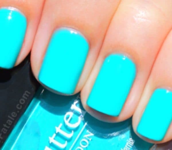 31 Posh Tiffany Blue Nail Polish Designs NailDesignCode   1 3 