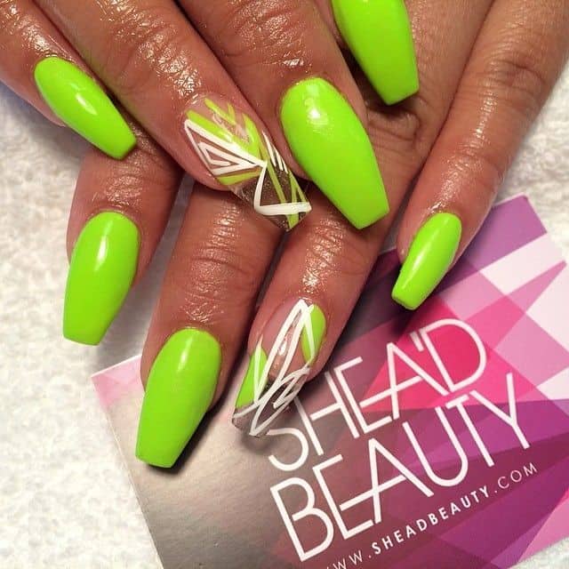 35 Soothing Lime Green Nail Designs to Die for NailDesignCode