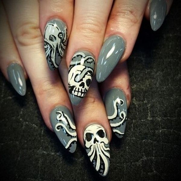 25 Hottest Skull Nail Designs to Put You on Center Stage