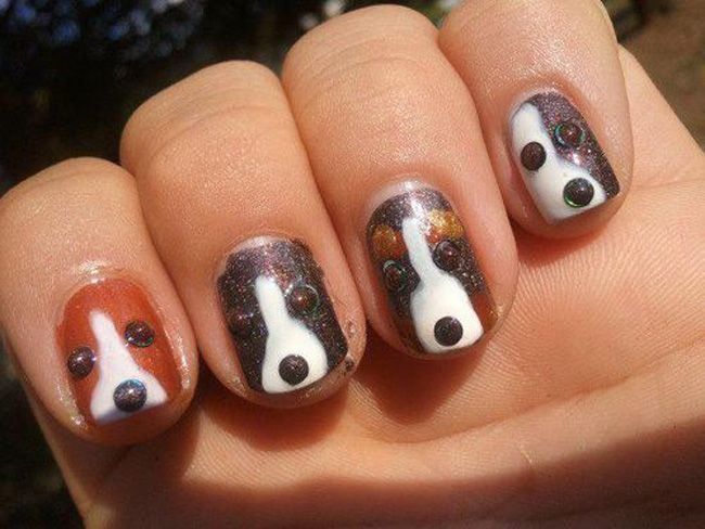 Cute Puppy Themed Thread Nail Designs - wide 2